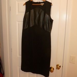 Little Black Dress with Pleather Details